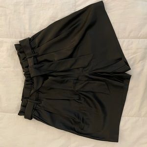 Black leather shorts, Zara, size S.